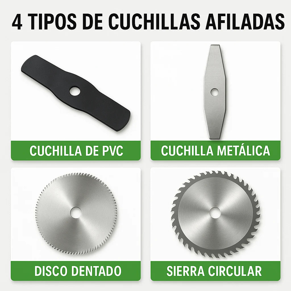Podadora de pasto inalámbrica + Ruedas