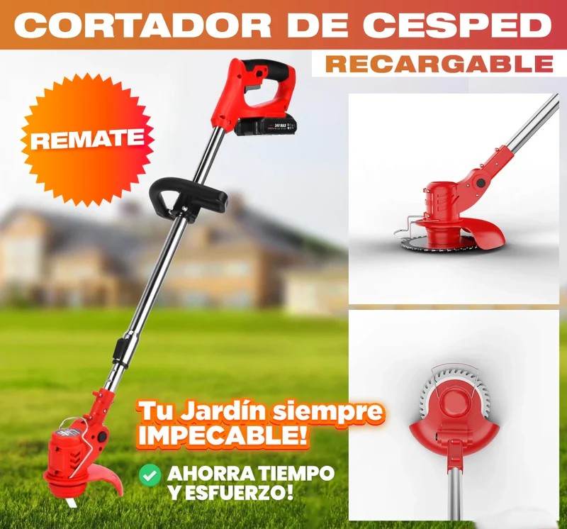 Podadora de pasto inalámbrica + Ruedas