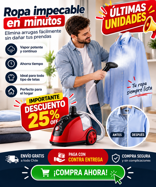 Plancha Vapor Vertical Profesional