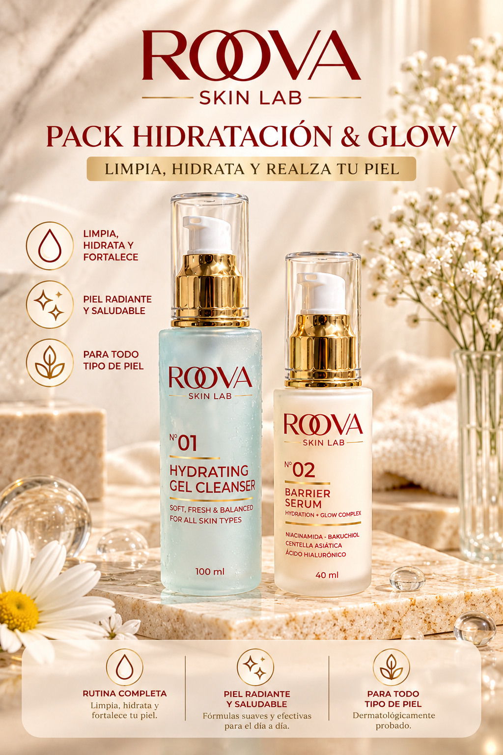 Skin Care Coreano Serum+Gel limpiador